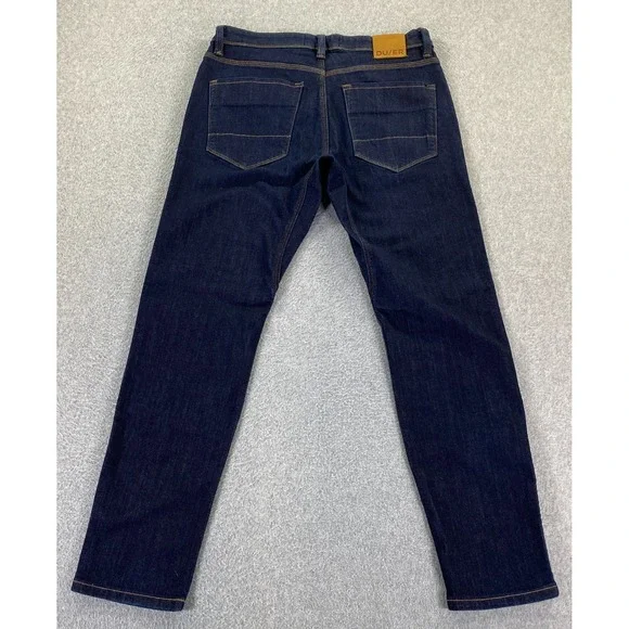 DU/ER L2X Slim Fit Jean Men's 31x30 Dark Wash Blue Stretch Performance Denim - Picture 2 of 13
